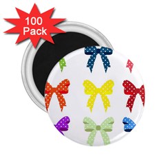 Ribbons And Bows Polka Dots 2 25  Magnets (100 Pack)  by Modern2018