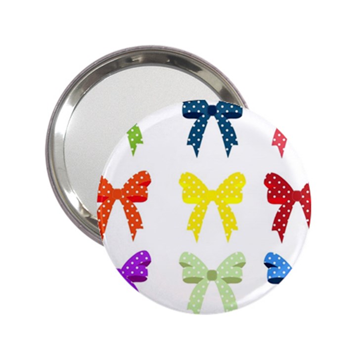 Ribbons And Bows Polka Dots 2.25  Handbag Mirrors