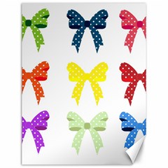 Ribbons And Bows Polka Dots Canvas 12  X 16   by Modern2018