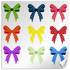 Ribbons And Bows Polka Dots Canvas 16  X 16   by Modern2018