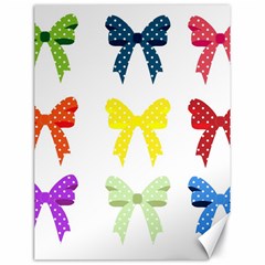 Ribbons And Bows Polka Dots Canvas 18  X 24   by Modern2018