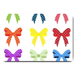 Ribbons And Bows Polka Dots Large Doormat 