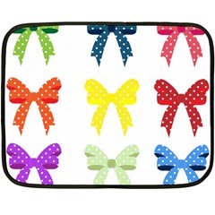 Ribbons And Bows Polka Dots Fleece Blanket (mini) by Modern2018