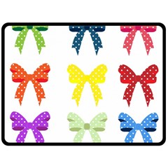 Ribbons And Bows Polka Dots Fleece Blanket (large)  by Modern2018