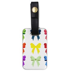 Ribbons And Bows Polka Dots Luggage Tags (one Side)  by Modern2018