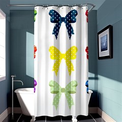 Ribbons And Bows Polka Dots Shower Curtain 36  X 72  (stall)  by Modern2018