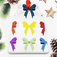 Ribbons And Bows Polka Dots Bell Ornament (two Sides) by Modern2018