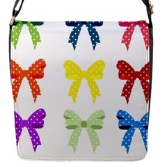 Ribbons And Bows Polka Dots Flap Messenger Bag (s) by Modern2018