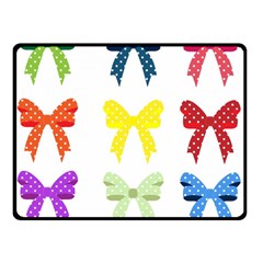 Ribbons And Bows Polka Dots Double Sided Fleece Blanket (small)  by Modern2018