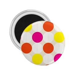 Polka Dots Background Colorful 2 25  Magnets by Modern2018