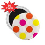 Polka Dots Background Colorful 2.25  Magnets (10 pack)  Front