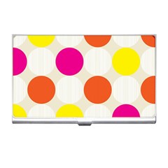 Polka Dots Background Colorful Business Card Holders by Modern2018