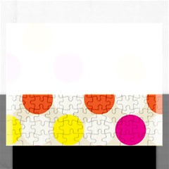 Polka Dots Background Colorful Rectangular Jigsaw Puzzl by Modern2018