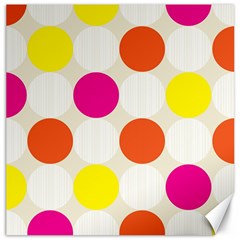 Polka Dots Background Colorful Canvas 16  X 16   by Modern2018