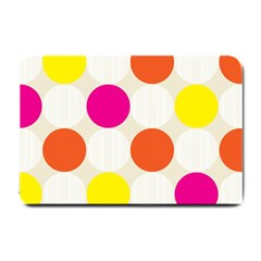 Polka Dots Background Colorful Small Doormat  by Modern2018