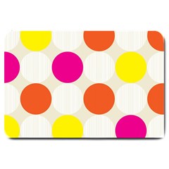 Polka Dots Background Colorful Large Doormat  by Modern2018