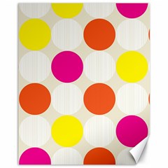 Polka Dots Background Colorful Canvas 11  X 14   by Modern2018