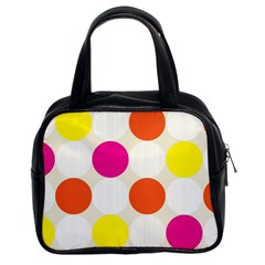 Polka Dots Background Colorful Classic Handbags (2 Sides) by Modern2018