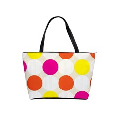 Polka Dots Background Colorful Shoulder Handbags