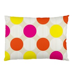 Polka Dots Background Colorful Pillow Case (two Sides) by Modern2018