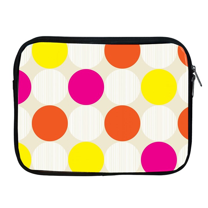 Polka Dots Background Colorful Apple iPad 2/3/4 Zipper Cases