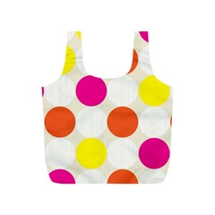 Polka Dots Background Colorful Full Print Recycle Bags (s) 