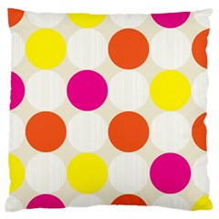 Polka Dots Background Colorful Large Flano Cushion Case (two Sides) by Modern2018