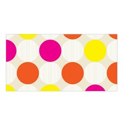 Polka Dots Background Colorful Satin Shawl by Modern2018