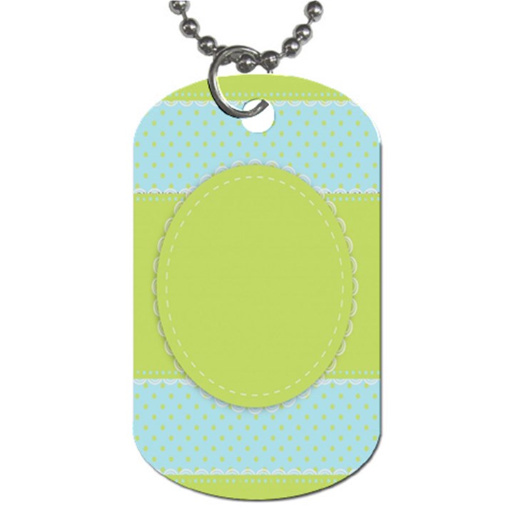 Lace Polka Dots Border Dog Tag (One Side)