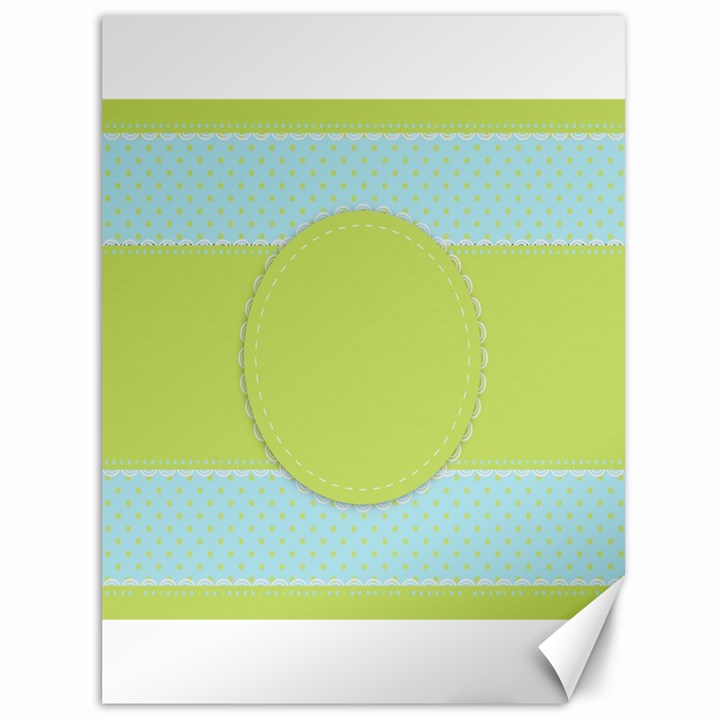 Lace Polka Dots Border Canvas 36  x 48  