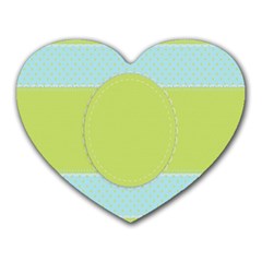 Lace Polka Dots Border Heart Mousepads by Modern2018