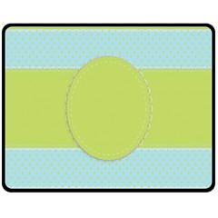 Lace Polka Dots Border Fleece Blanket (medium)  by Modern2018