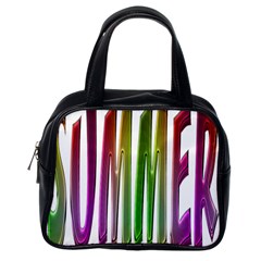 Summer Colorful Rainbow Typography Classic Handbags (one Side) by yoursparklingshop