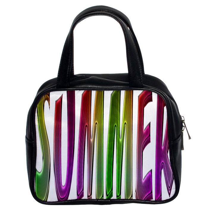 Summer Colorful Rainbow Typography Classic Handbags (2 Sides)