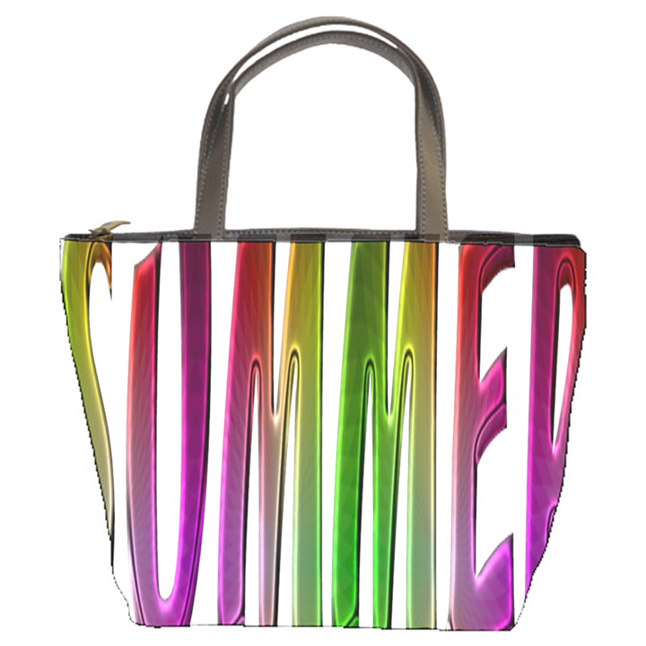 Summer Colorful Rainbow Typography Bucket Bags