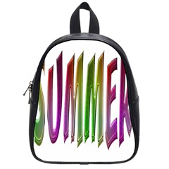 Summer Colorful Rainbow Typography School Bag (small) by yoursparklingshop