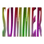 Summer Colorful Rainbow Typography Double Sided Flano Blanket (Mini)  35 x27  Blanket Front