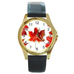 Innovative Round Gold Metal Watch by GlobidaDesigns