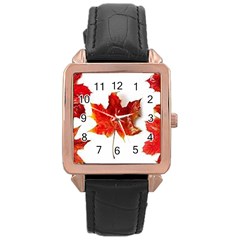 Innovative Rose Gold Leather Watch 