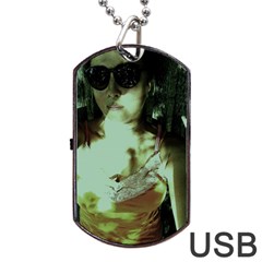 Selfy In A Shades Dog Tag Usb Flash (one Side) by bestdesignintheworld