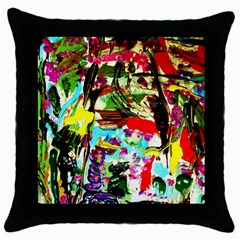 No Warrant For Blossoming Corner Throw Pillow Case (black) by bestdesignintheworld