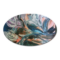 Night Lillies Oval Magnet by bestdesignintheworld