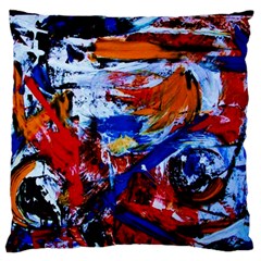 Mixed Feelings Large Flano Cushion Case (one Side) by bestdesignintheworld