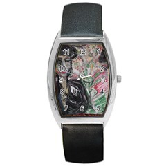 Lady With Lillies Barrel Style Metal Watch by bestdesignintheworld