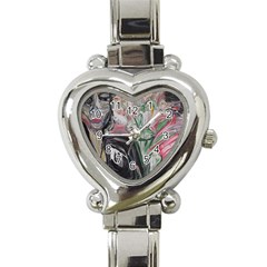 Lady With Lillies Heart Italian Charm Watch by bestdesignintheworld