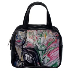 Lady With Lillies Classic Handbags (one Side) by bestdesignintheworld