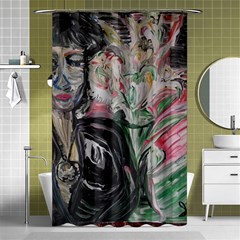 Lady With Lillies Shower Curtain 48  X 72  (small)  by bestdesignintheworld