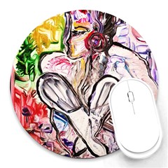 Every Girl Has A Dream Round Mousepads by bestdesignintheworld