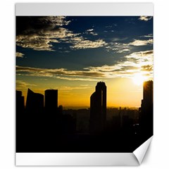 Skyline Sunset Buildings Cityscape Canvas 20  X 24   by Simbadda