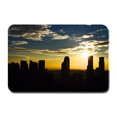 Skyline Sunset Buildings Cityscape Plate Mats by Simbadda